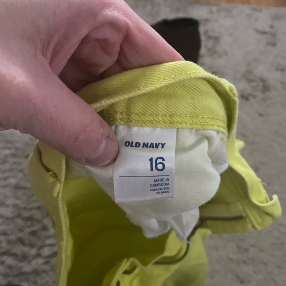 Neon yellow shorts size 16 - Picture 3 of 3